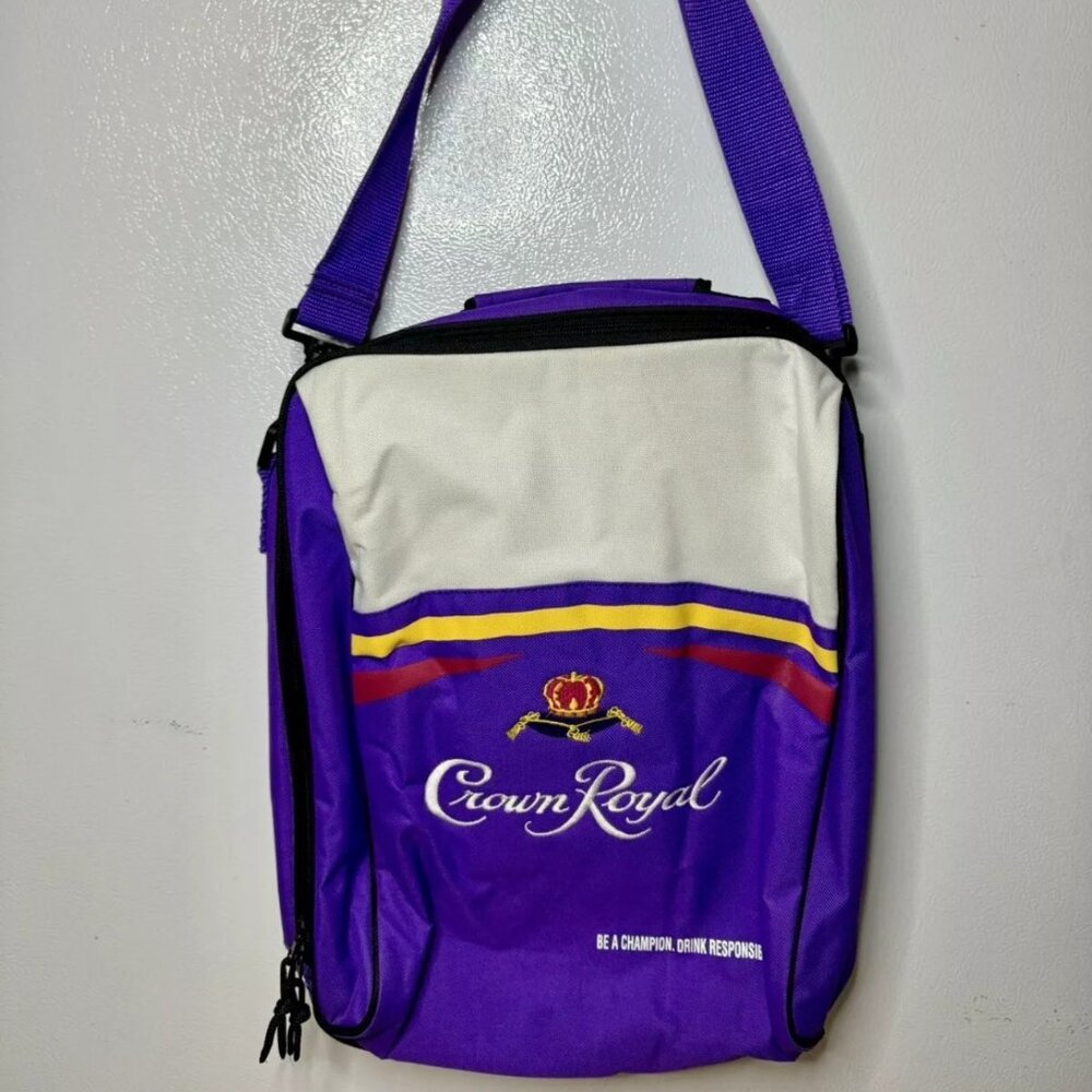 Crown Royal Whiskey Insulated Cooler Bag With Adjustable Strap. Promotional Item